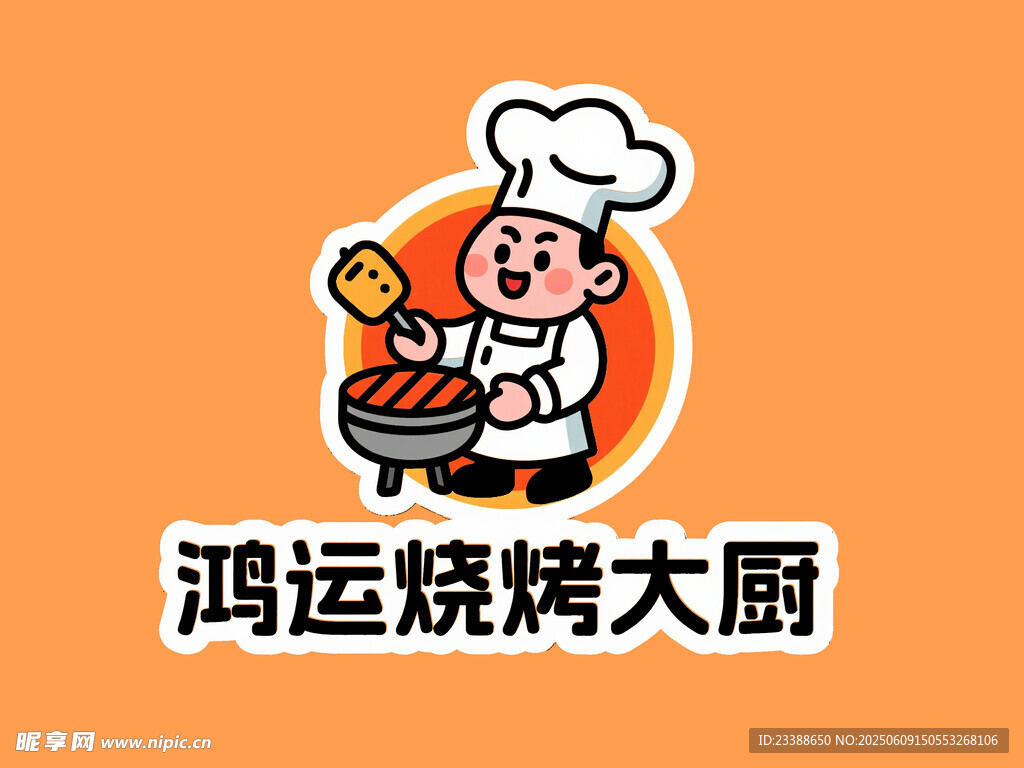烧烤大厨卡通形象
