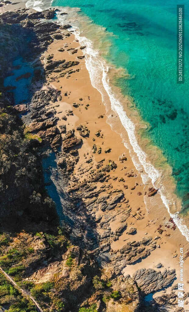 俯瞰美丽海岸线风光