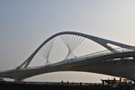 现代弧形大桥景观