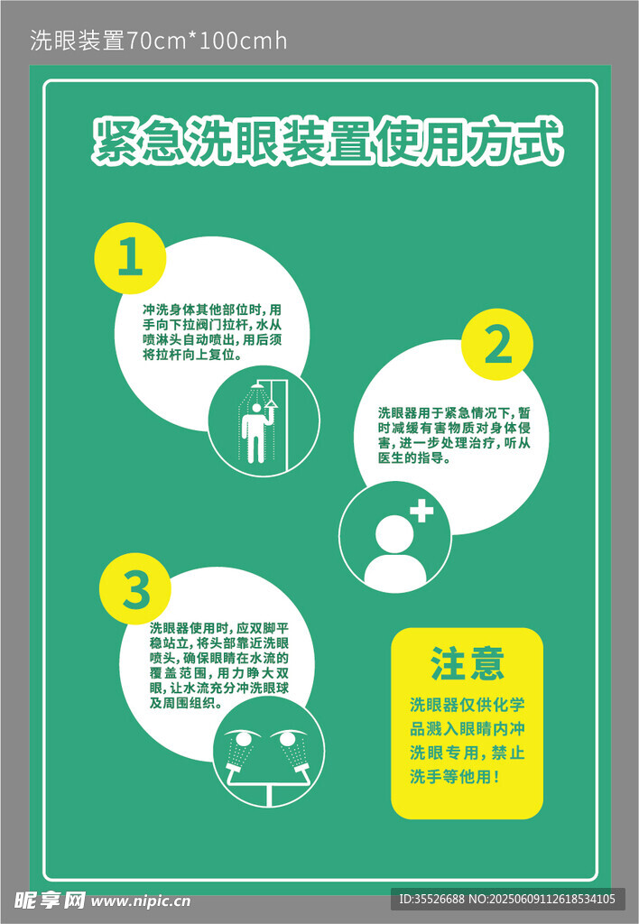 紧急洗眼装置使用方式