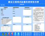 建设工程塔式起重机使用告示牌