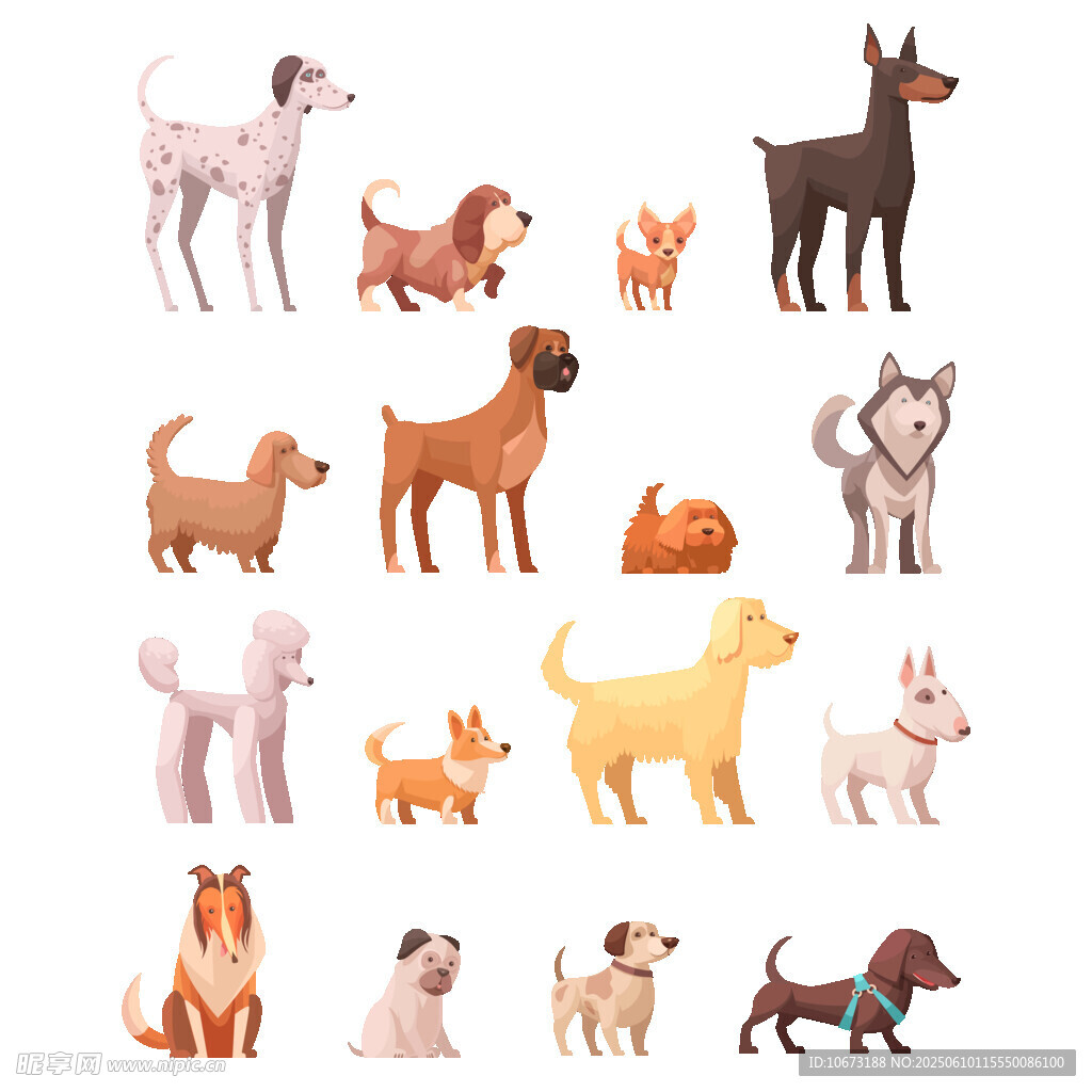 多样萌犬插画集合