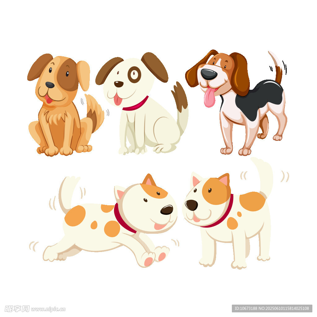 可爱萌趣小狗插画集合