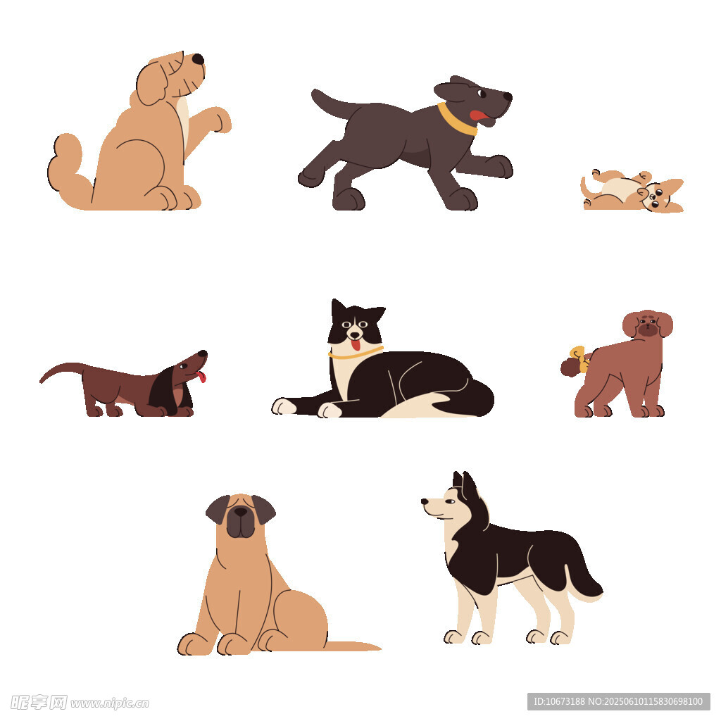 多样萌犬插画集合