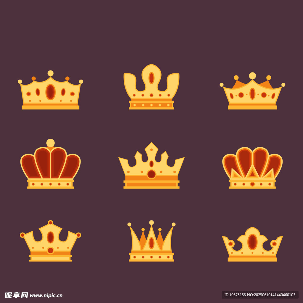 多样皇冠图标集合