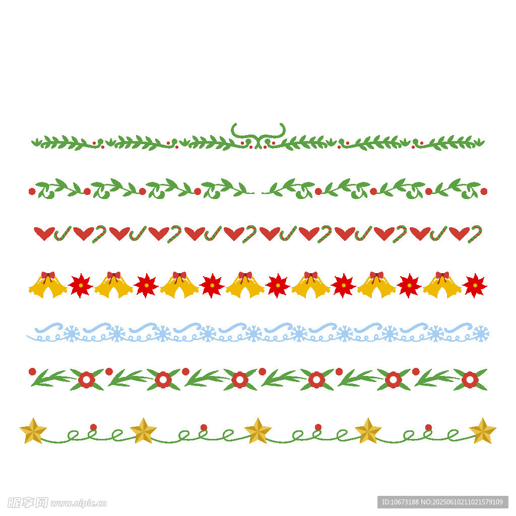 多彩节日装饰花边图案