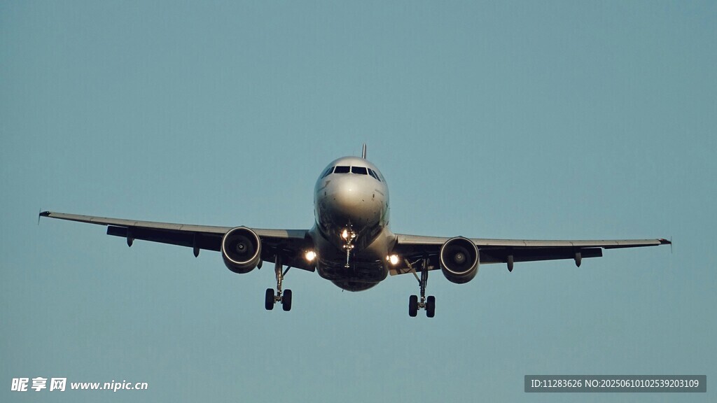 飞机低空飞行画面