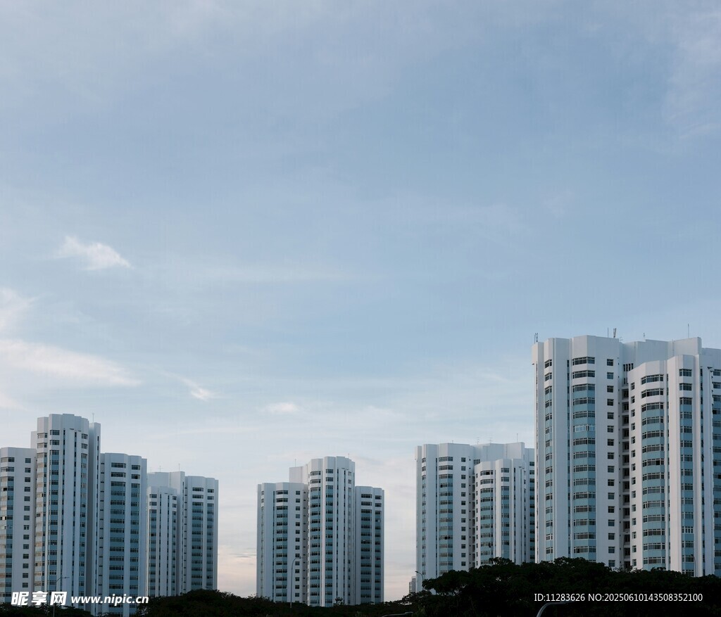 城市高楼林立的天际线