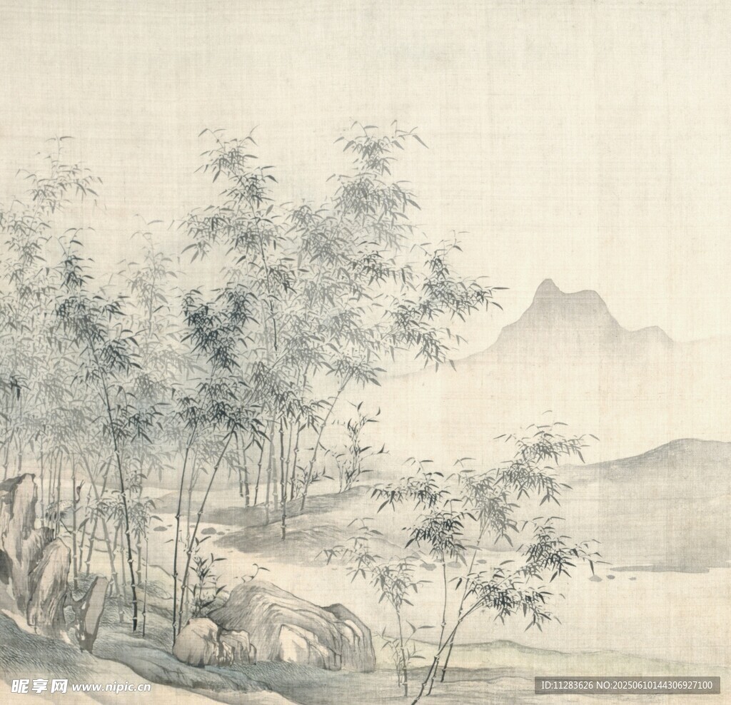 水墨山林图