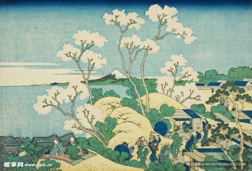 湖畔花卉景致
