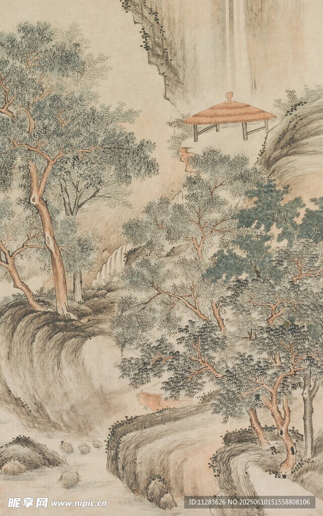 水墨山水间的静谧景致