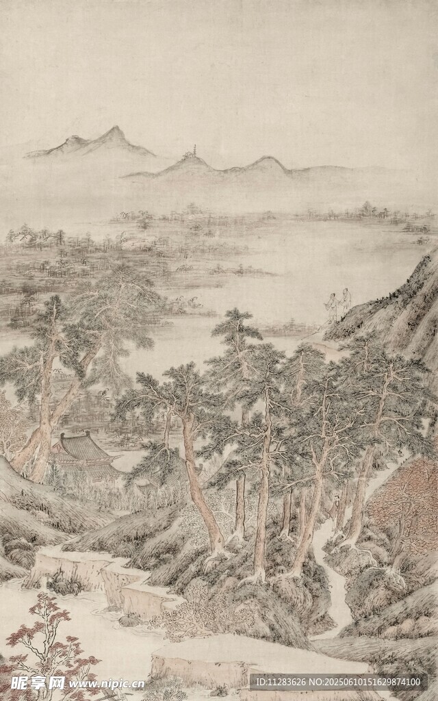 古代山水田园绘画景象