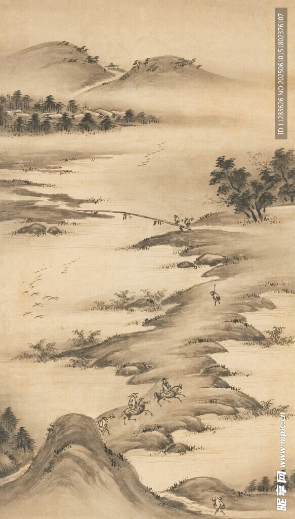 水墨山水图景