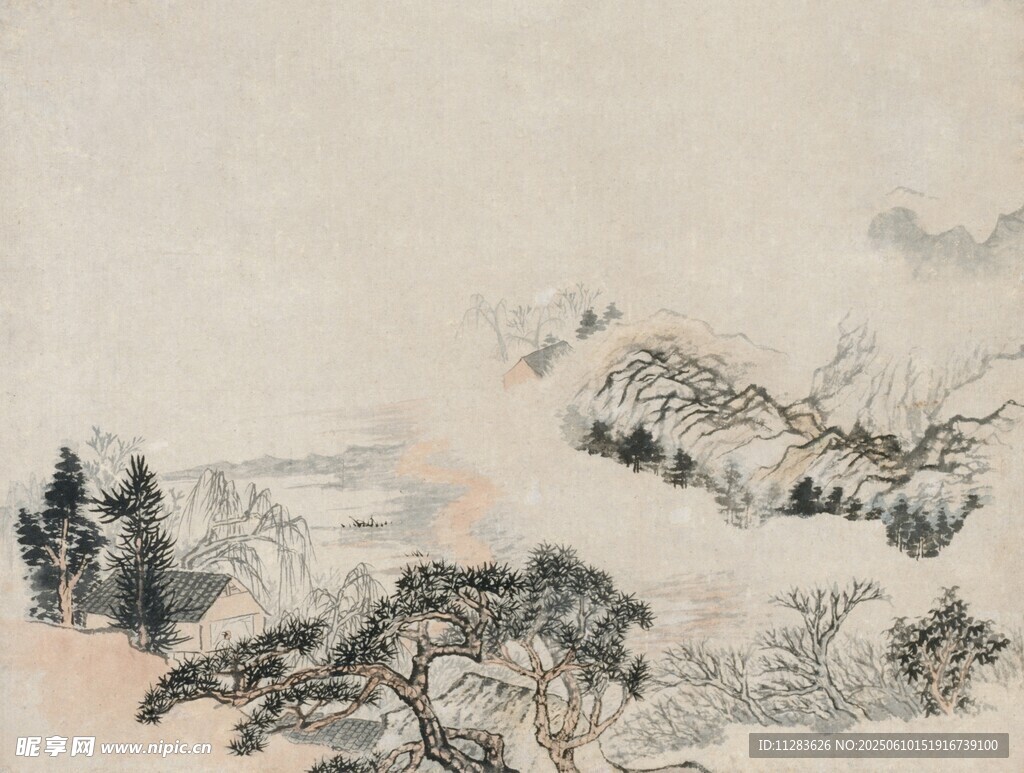 水墨山水图景