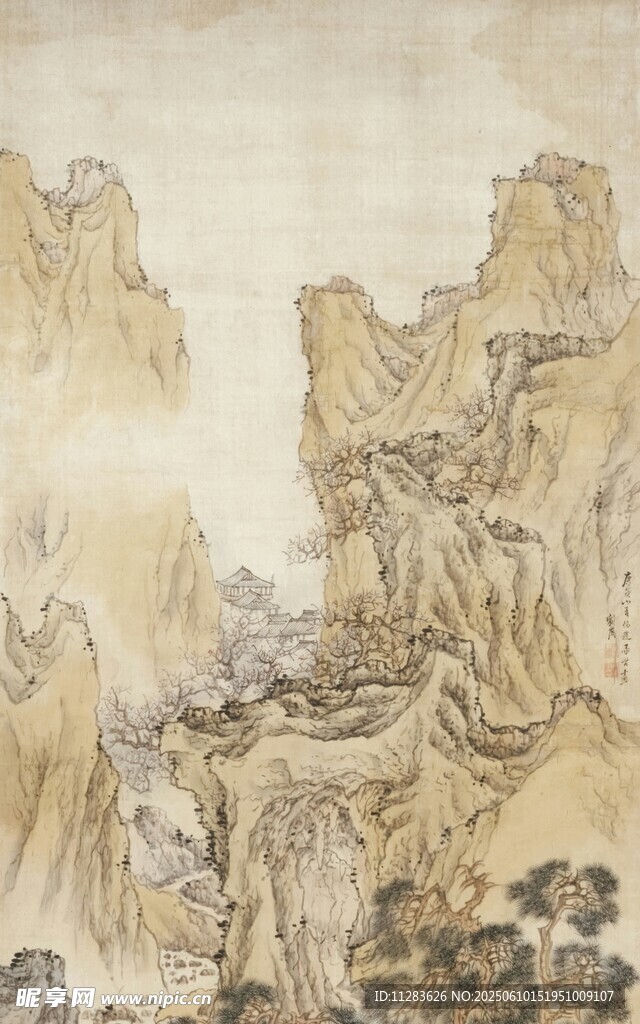 水墨山水图