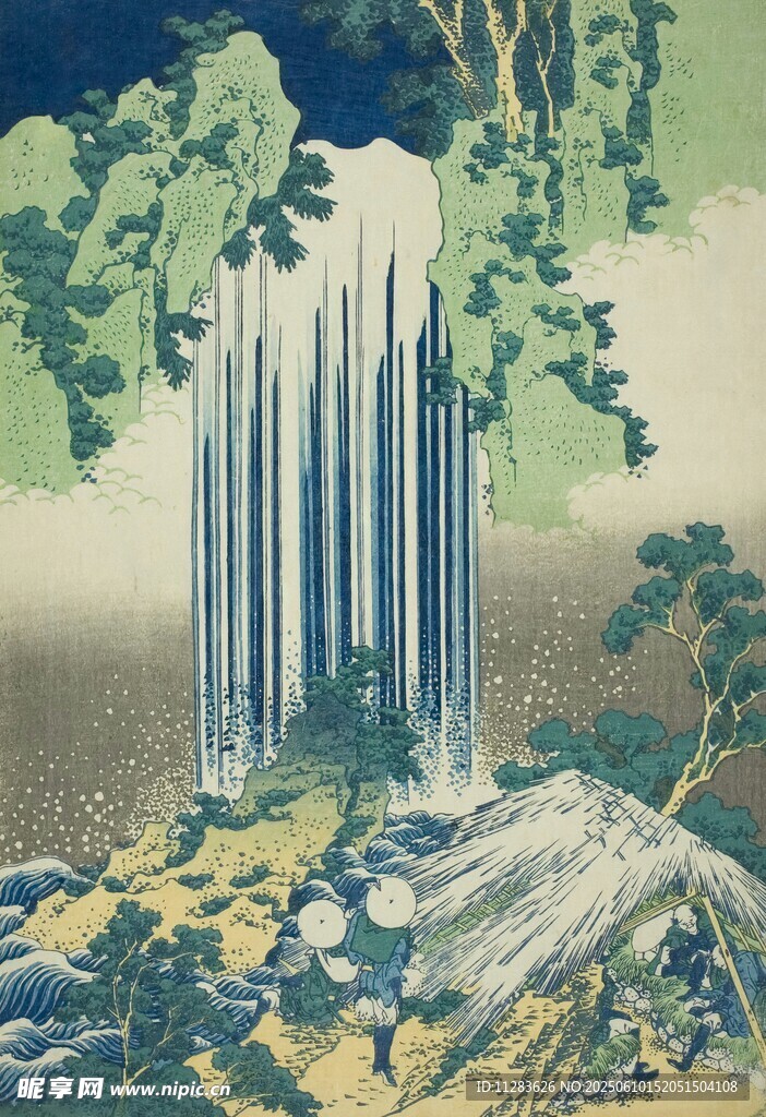 山间瀑布景观图