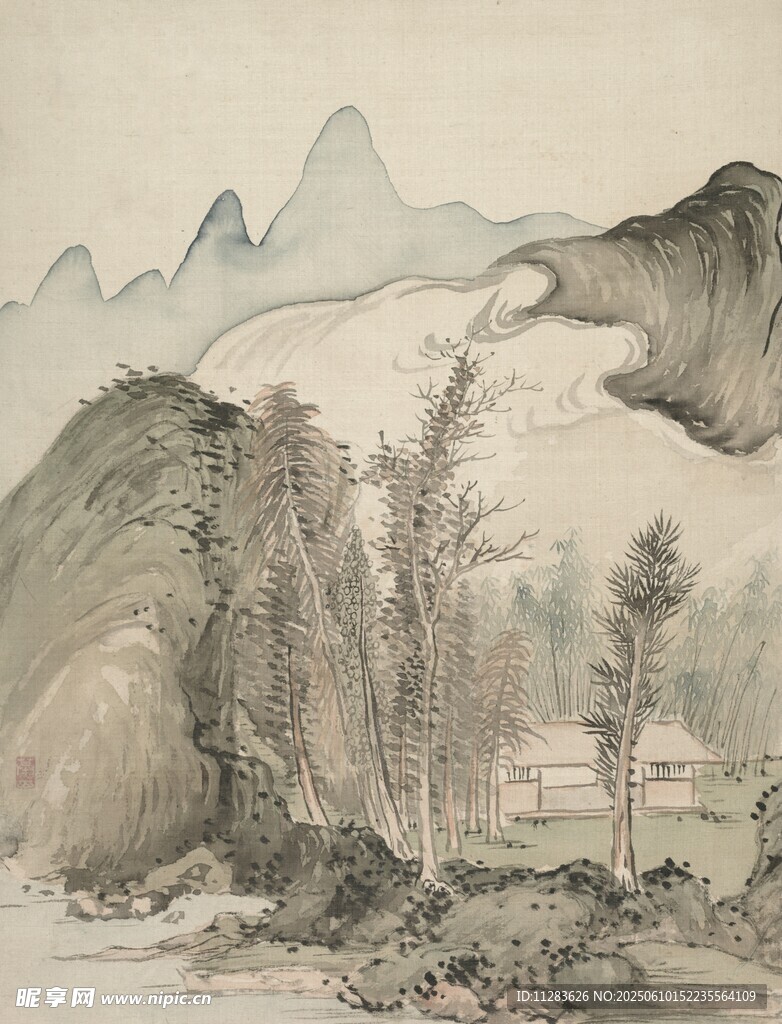 水墨山水图景