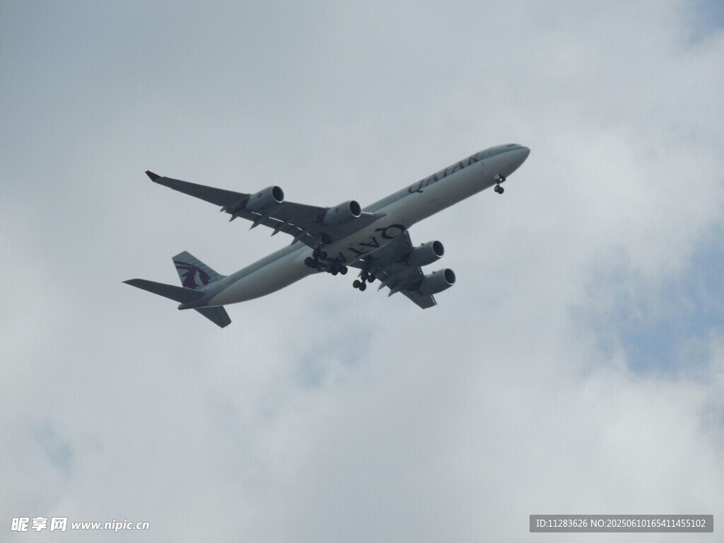 空中飞行的大型客机