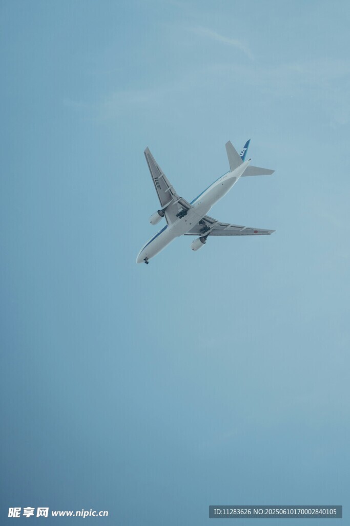 空中飞行的客机