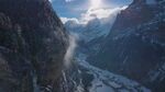 壮丽雪山峡谷景观