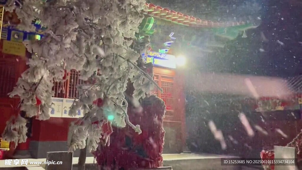 传统烟花表演现场画面