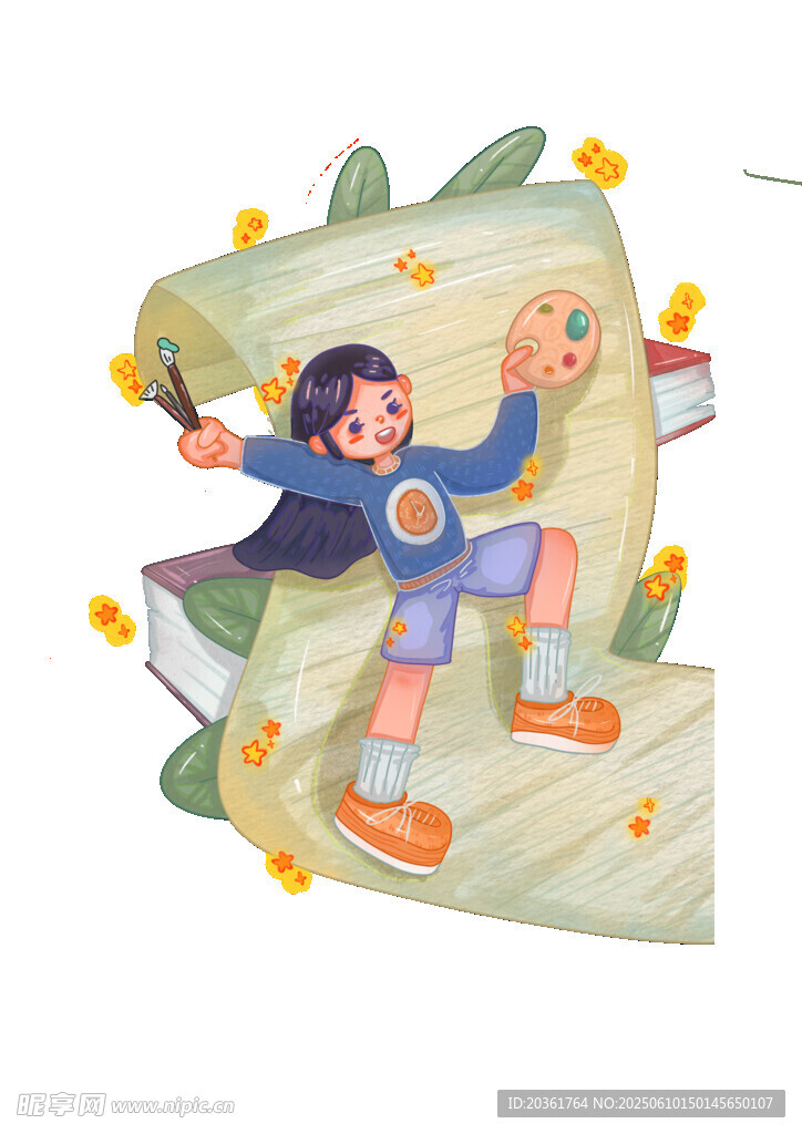 孩子在字母中快乐玩耍