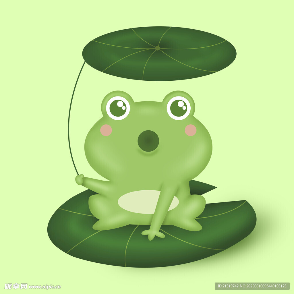 青蛙手绘插画