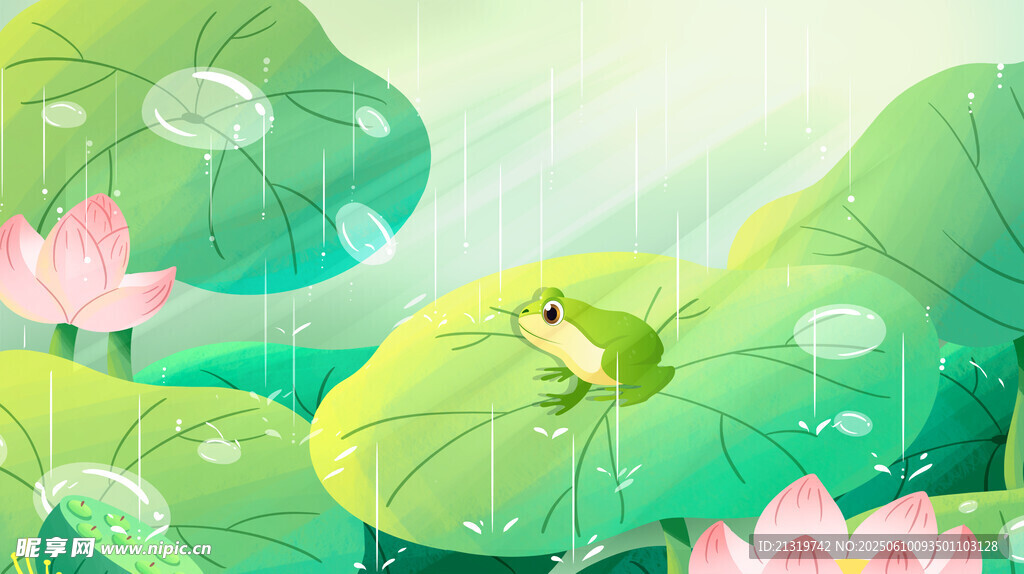 青蛙手绘插画