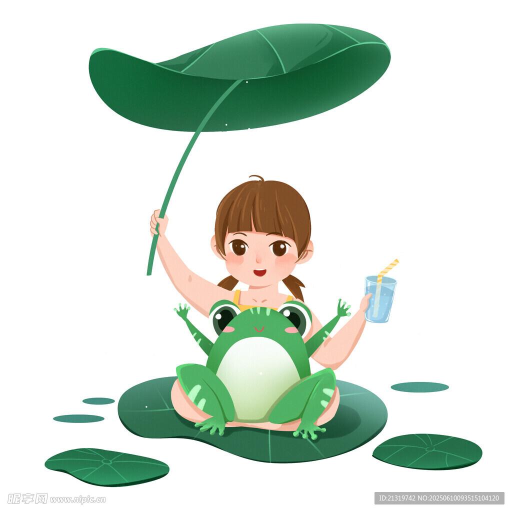 青蛙手绘插画
