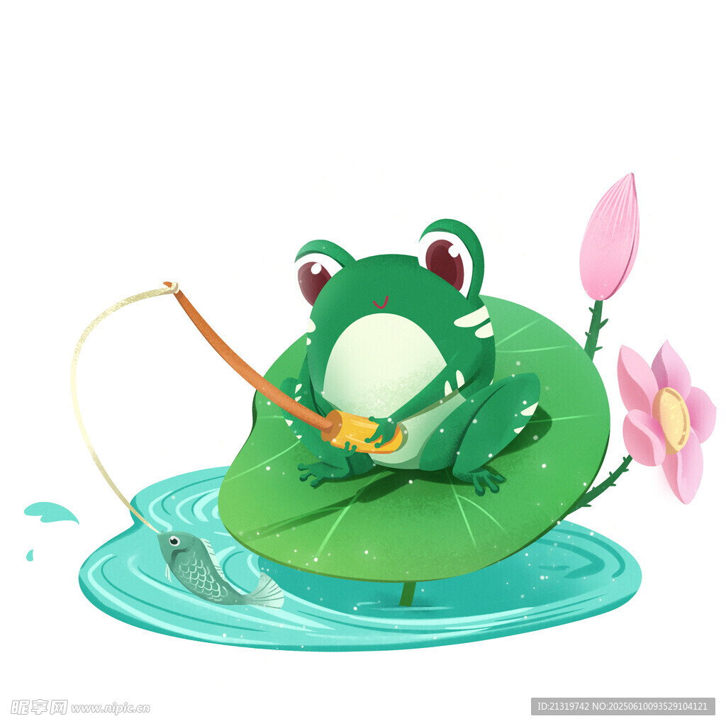 青蛙手绘插画