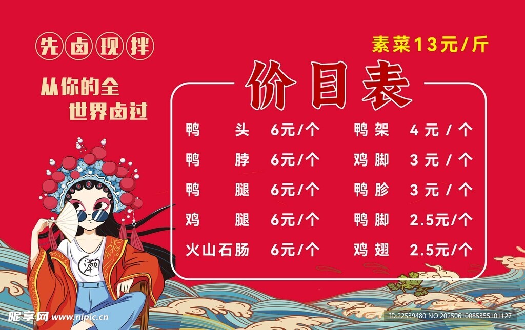 鸭货价目灯箱