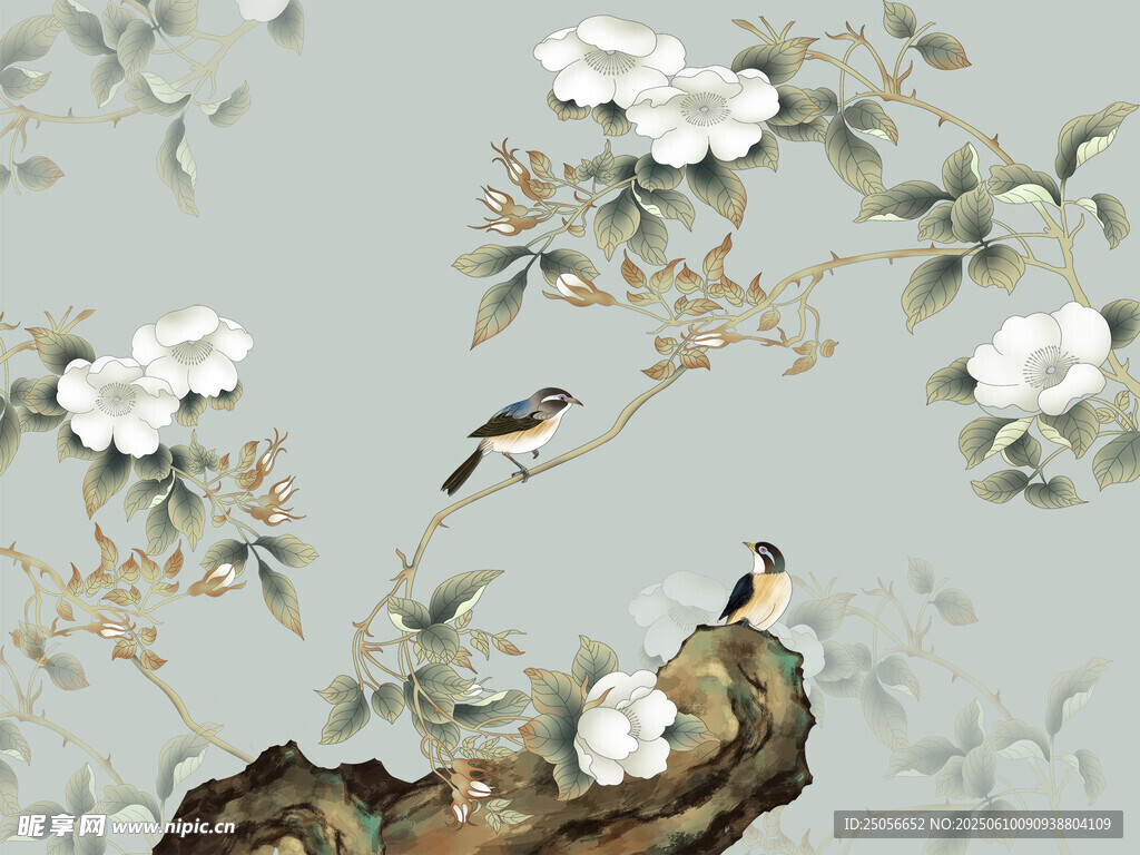 花鸟图中式古典装饰画
