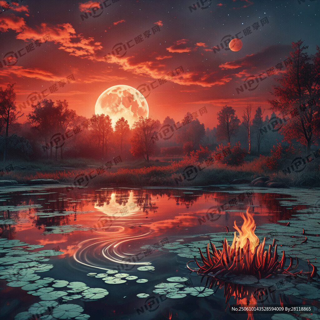 天空火红的夕阳 慵懒舒心风格
