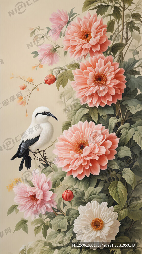 南洋复古风格 花草