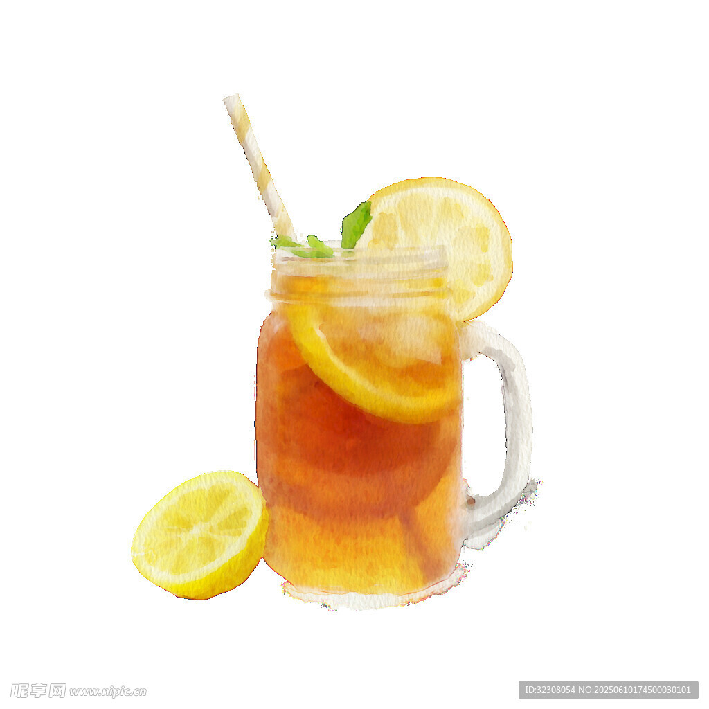 柠檬冰茶 清爽夏日饮品