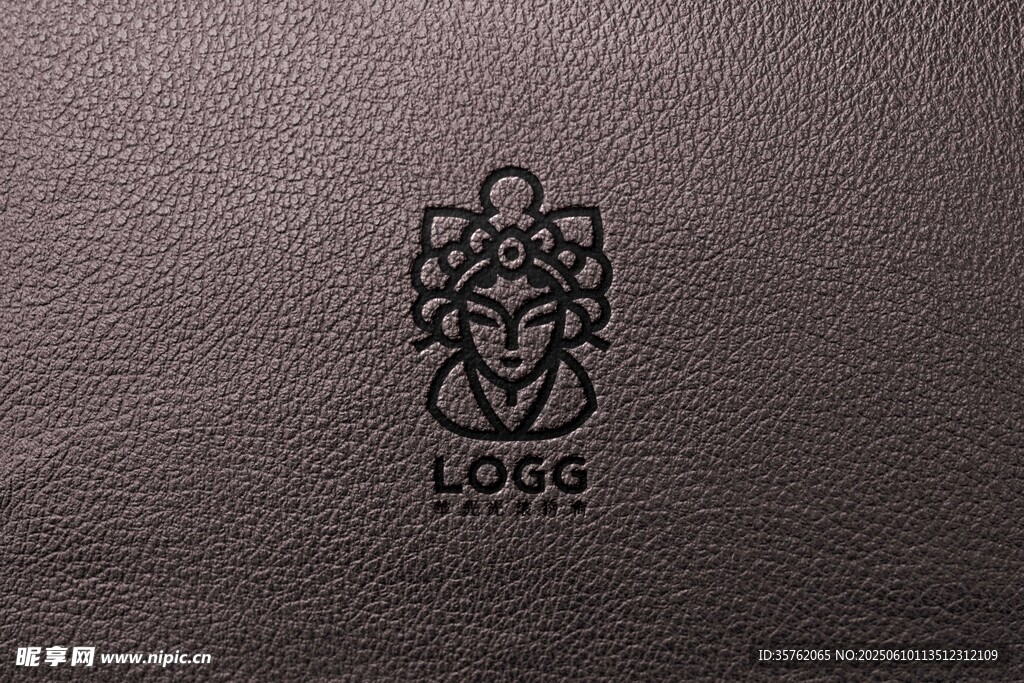 皮革logo样机
