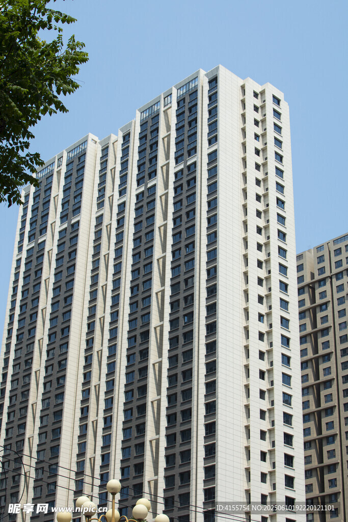 现代高层住宅楼景观