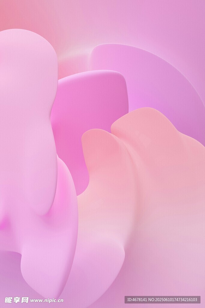 梦幻粉色渐变抽象背景图