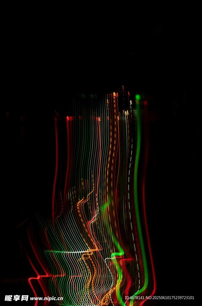 炫彩光绘线条夜景图