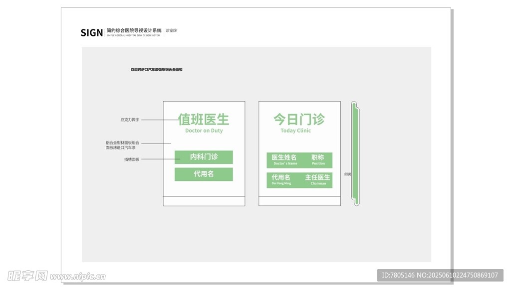  医院导视标识牌设计