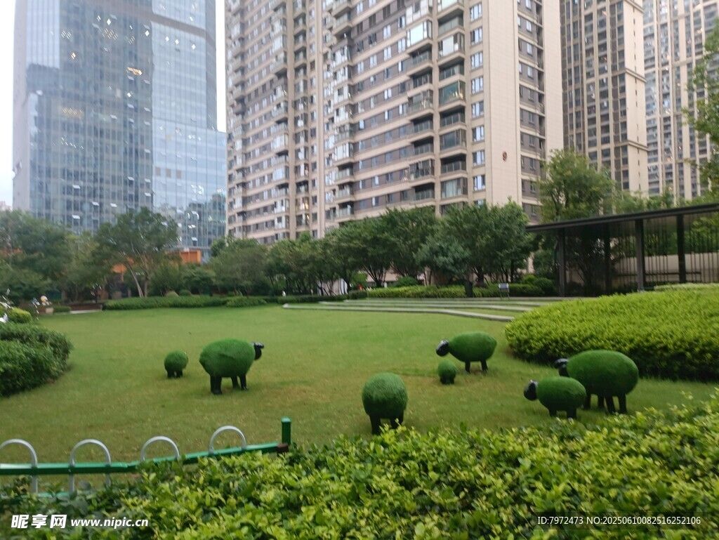 城市中的静谧绿地景观