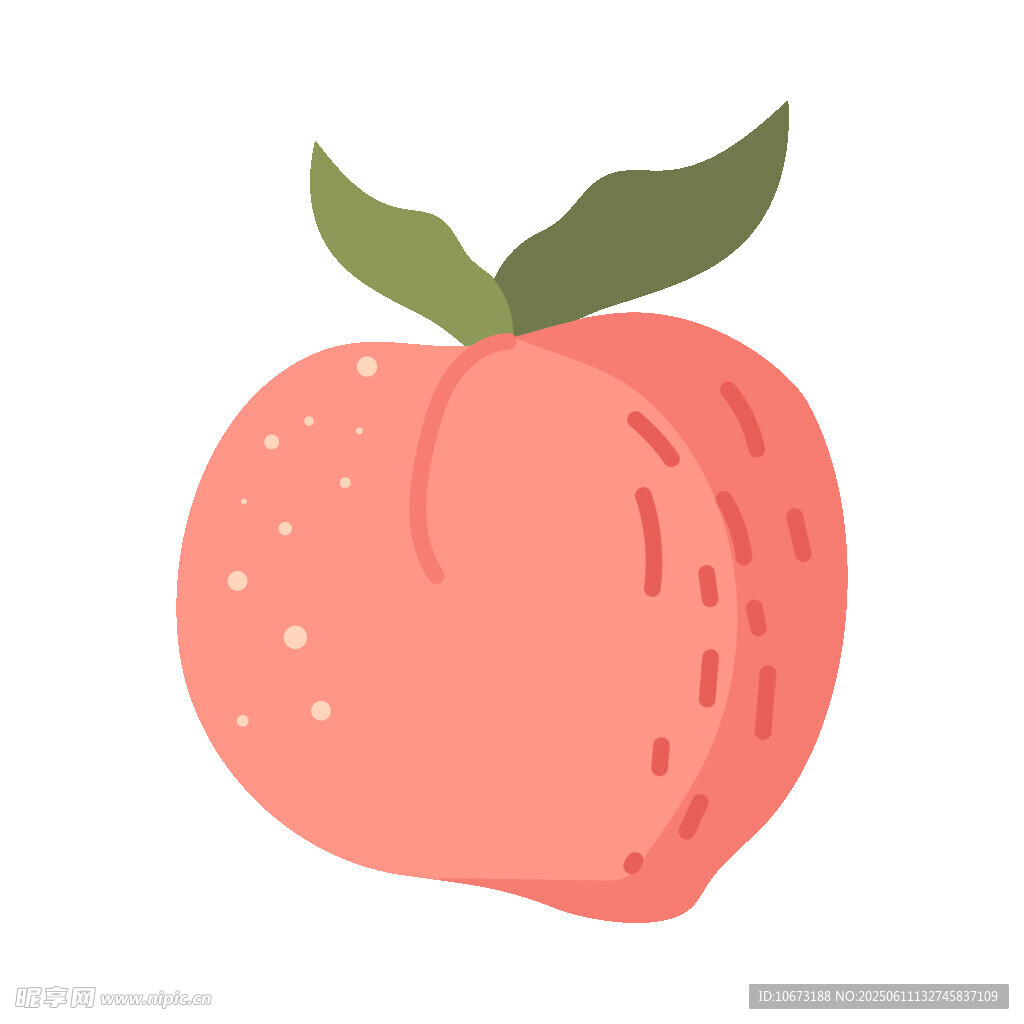 可爱卡通桃子插画
