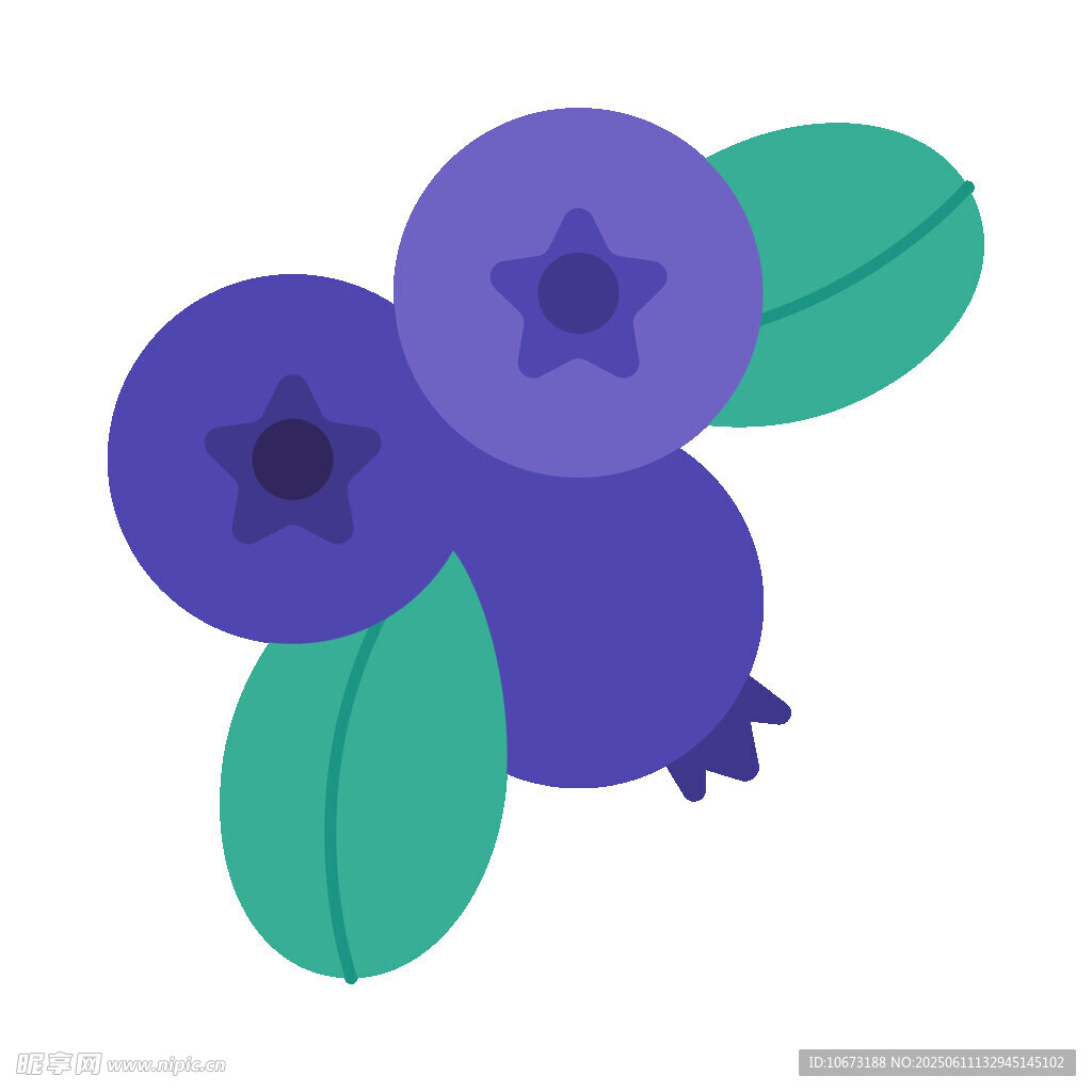可爱蓝莓插画