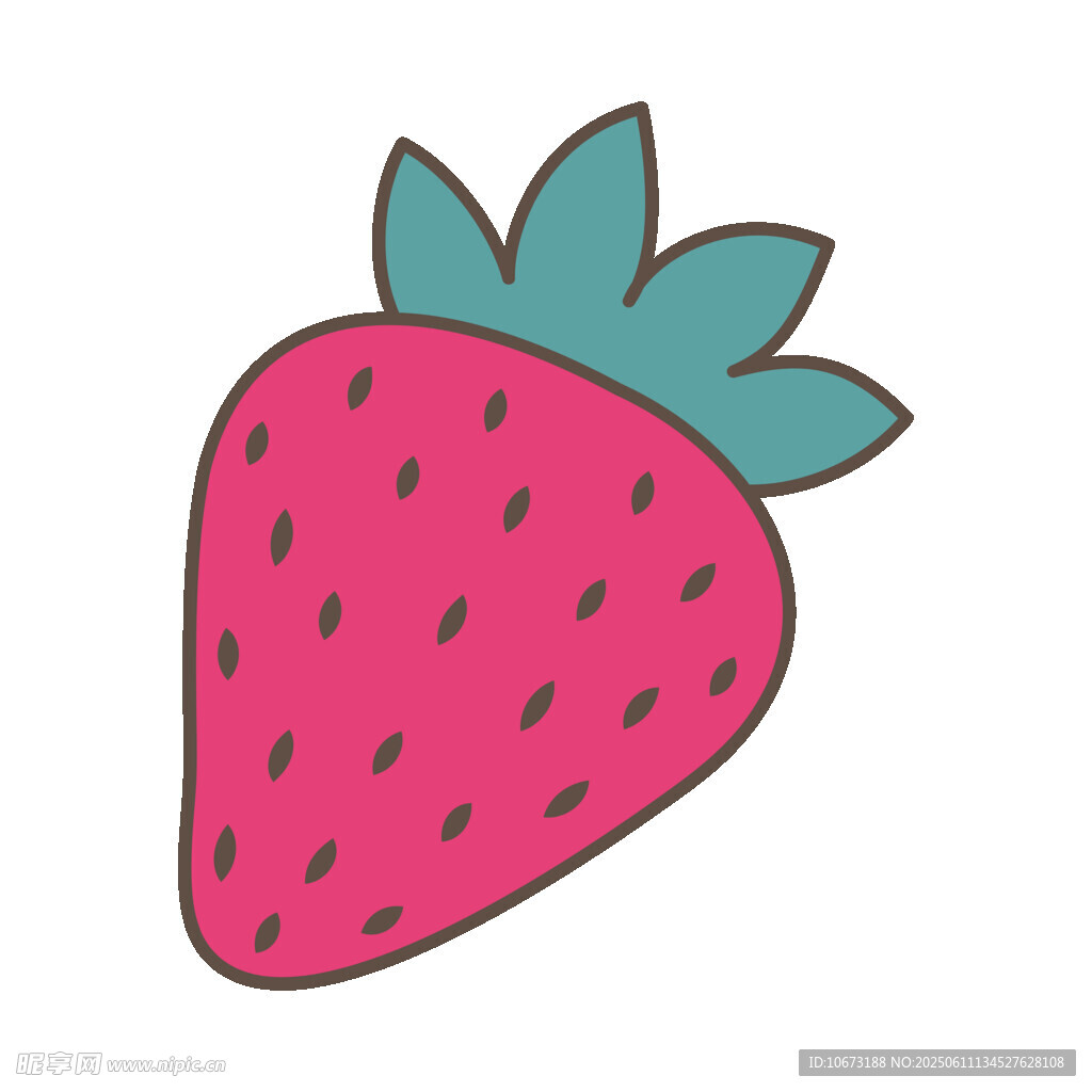卡通草莓插画