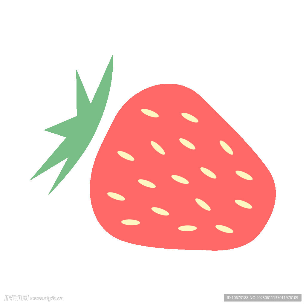 可爱手绘草莓图案