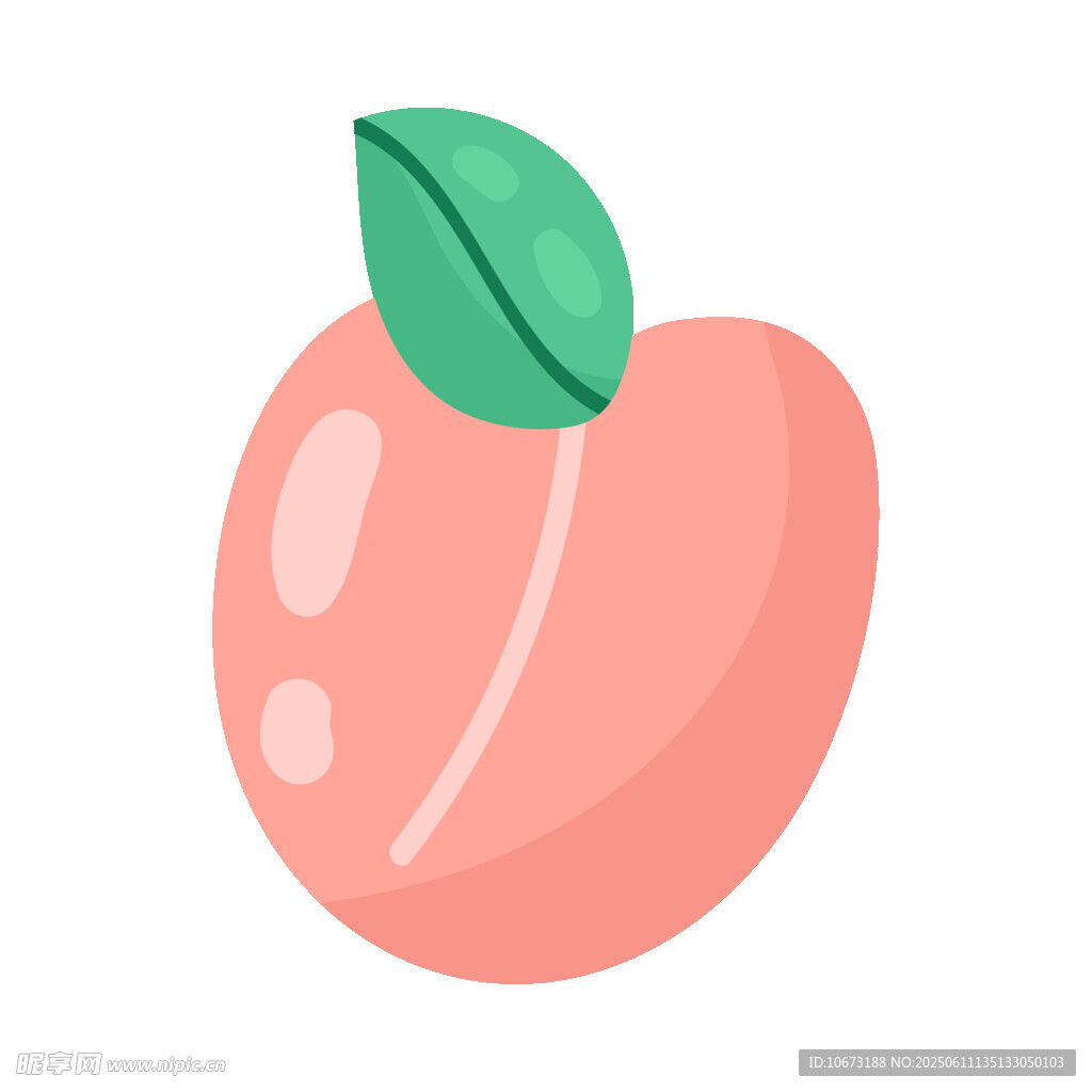 可爱桃子插画
