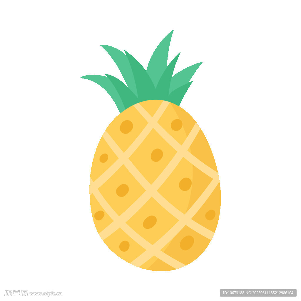 可爱卡通菠萝插画
