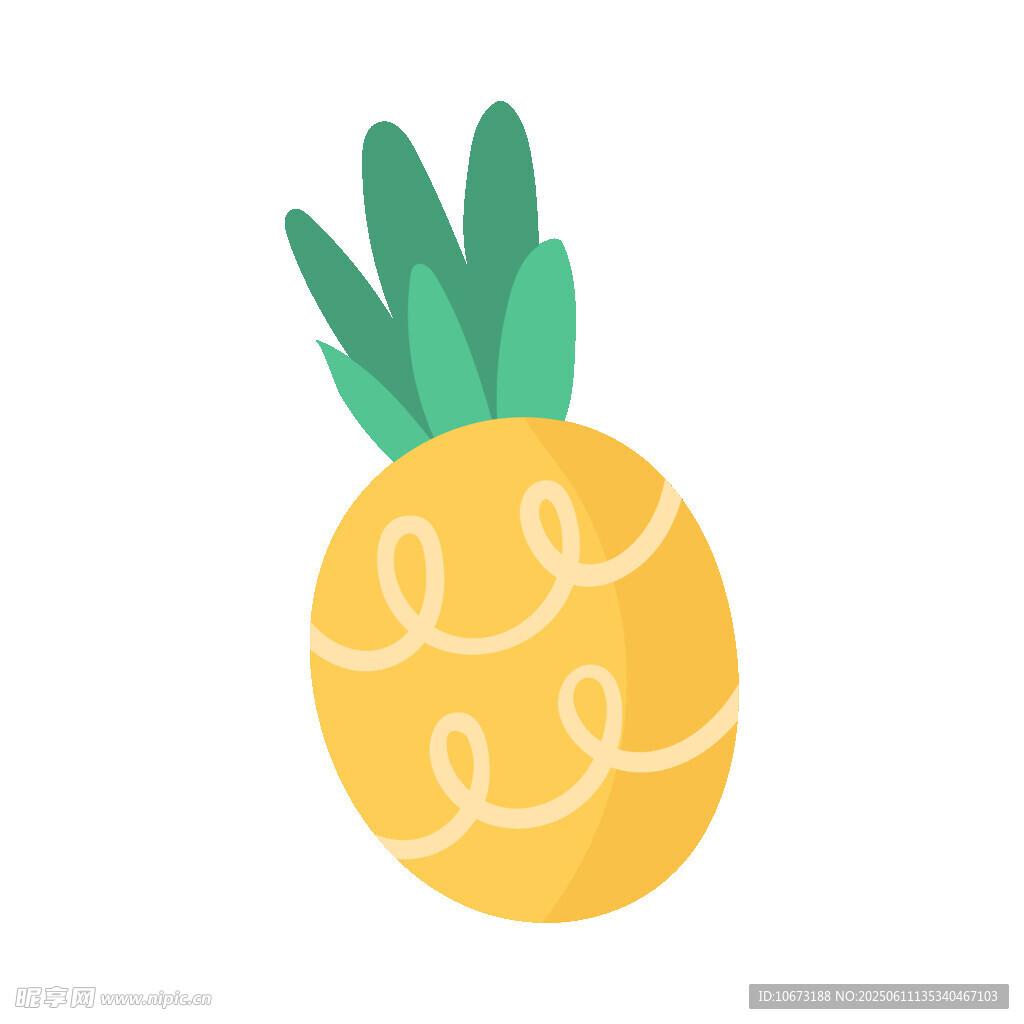 可爱卡通菠萝插画