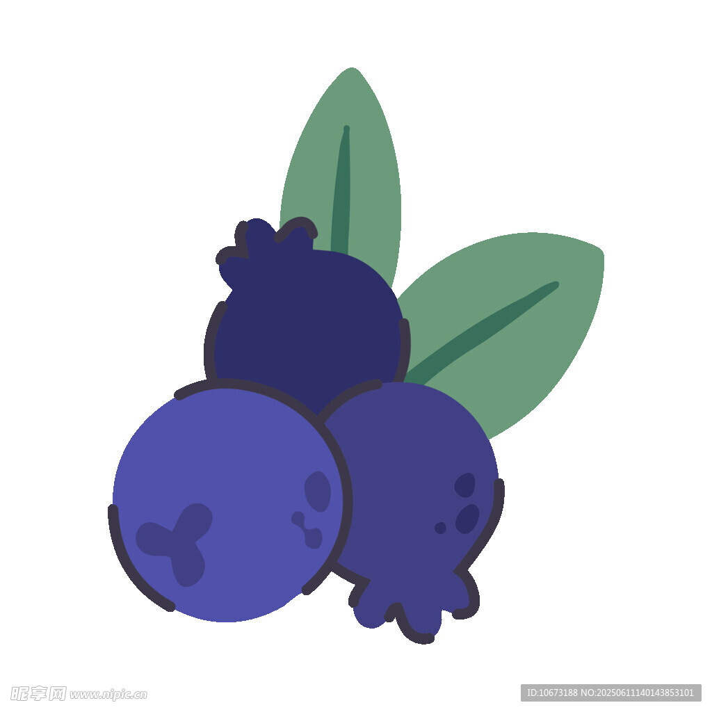 卡通蓝莓插画