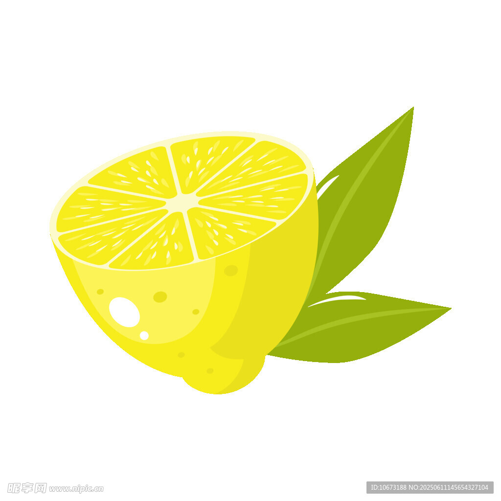 半个柠檬插画图